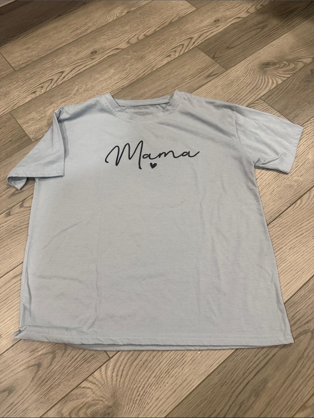 SHEIN Light Blue Graphic Tee with Faded Print